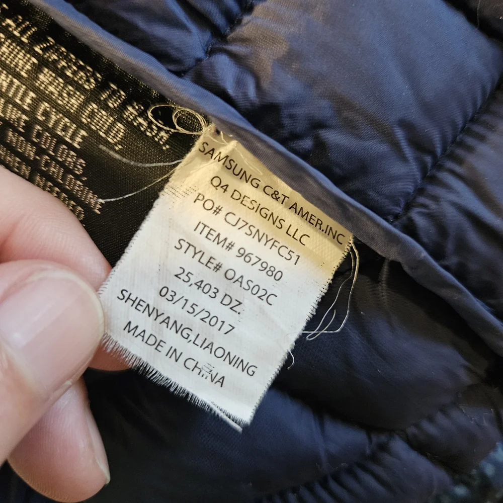 Snozu Kids Navy and Yellow Puffer Jacket